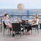 CorLiving Parksville Patio Dining Chair in Black/Ash Gray (Set of 2), , large