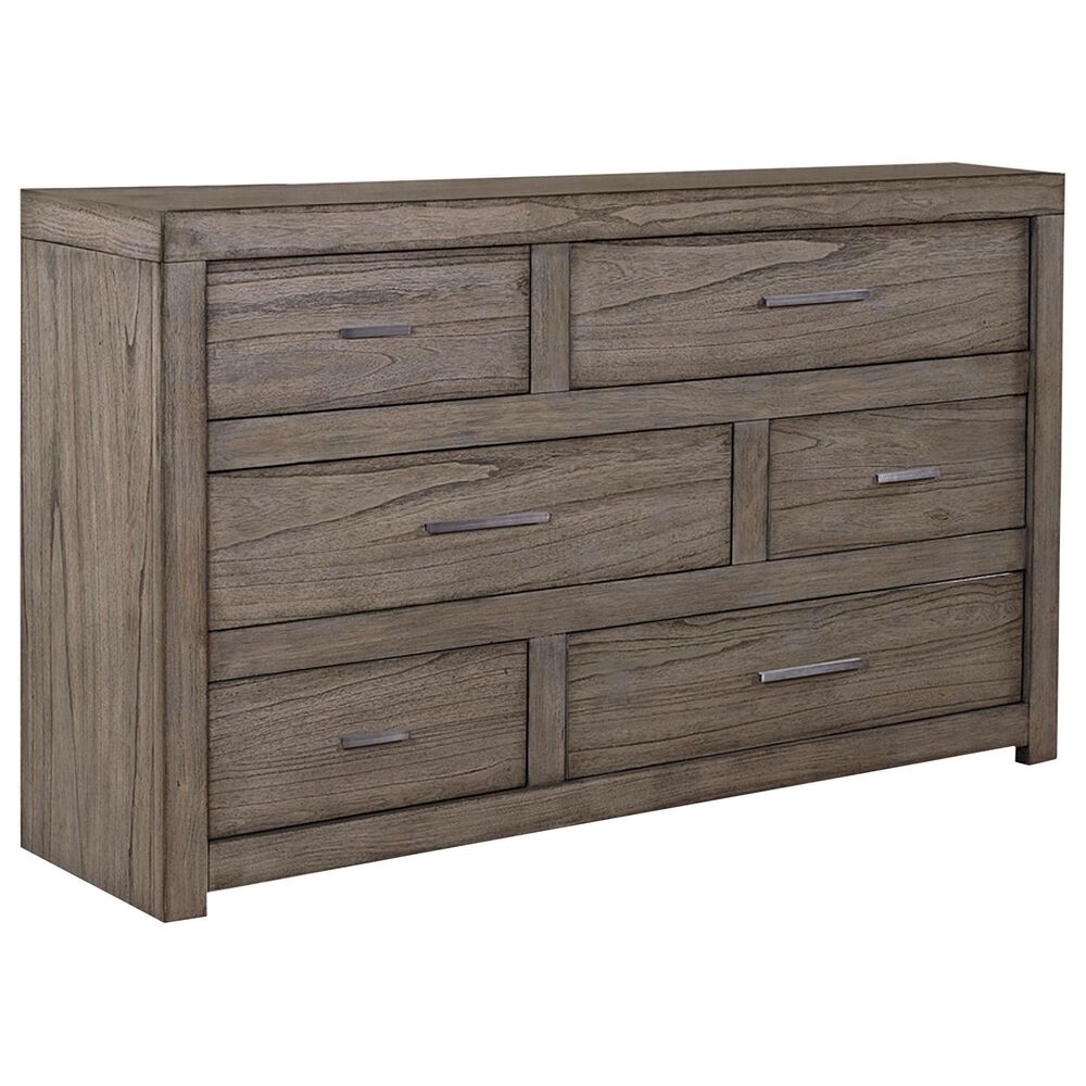 Riva Ridge Modern Loft 5-Piece Queen Storage Bedroom Set in Greystone, , large