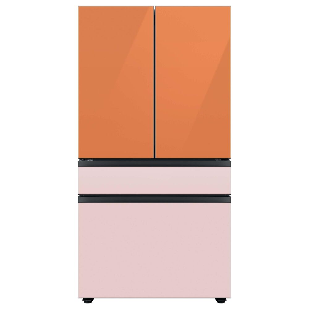 Samsung Bespoke 4-Door French Door Refrigerator Top Panel in Clementine Glass, , large