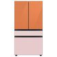 Samsung Bespoke 4-Door French Door Refrigerator Top Panel in Clementine Glass, , large