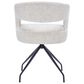 Impressions Vanity Miranda Vanity Chair with Cream Cushion in Black, , large