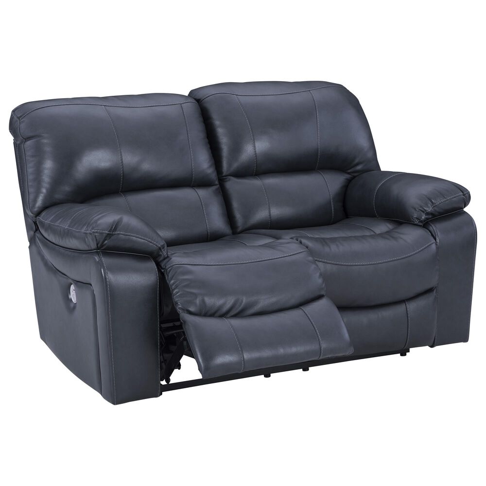 Ashley Leesworth Power Reclining Loveseat in Ocean, , large