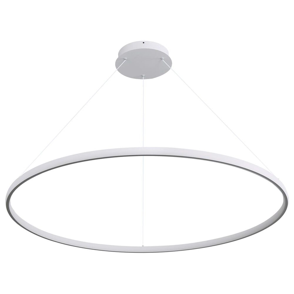 Golden Lighting Veritas 35" 1-Light Chandelier in Sand White, , large