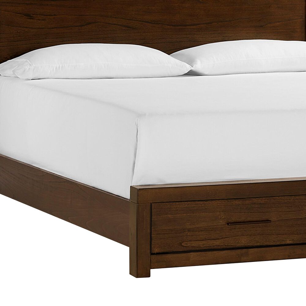 Riva Ridge Modern Loft Queen Storage Panel Bed in Brownstone, , large