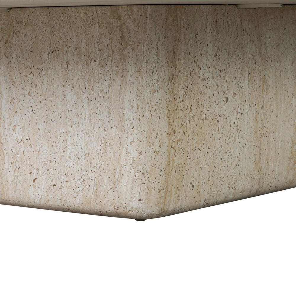 Four Hands Cava Outdoor Coffee Table in Textured Sand Concrete, , large