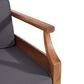 Hearth and Haven Aston Outdoor Sofa with Teak Frame in Gray, , large