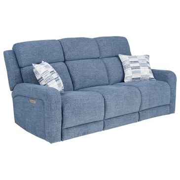 Aurora Furnishings Power Reclining Sofa in Mina Jeans, , large
