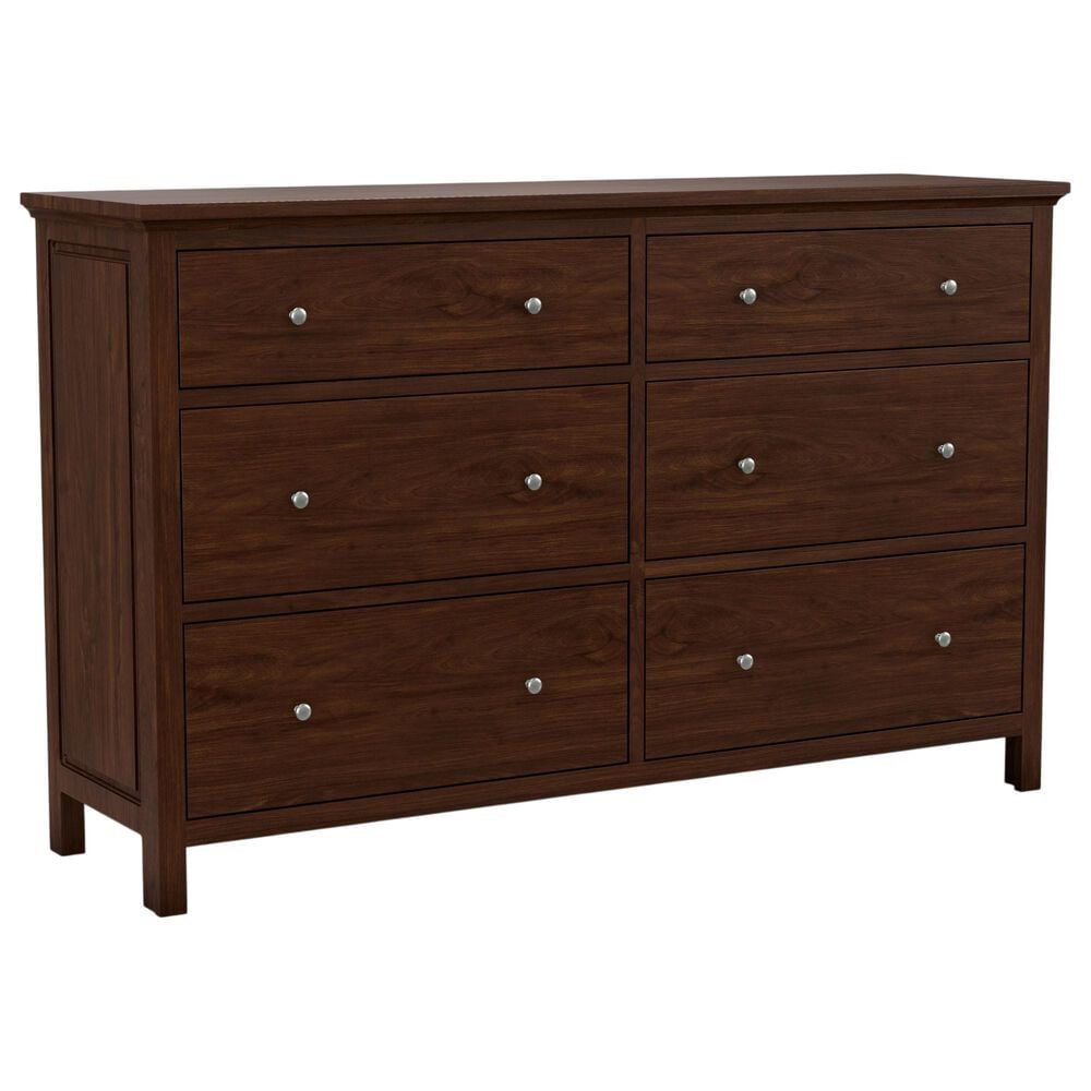 Archbold Furniture Heritage Queen Panel Bed with Dresser and Nightstands Bedroom Set in Brown Mahogany, , large