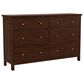 Archbold Furniture Heritage Queen Panel Bed with Dresser and Nightstands Bedroom Set in Brown Mahogany, , large