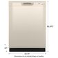GE Appliances 24 " Built-In Dishwasher with Steam + Sanitize in Bisque, , large
