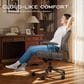 HOMLUX Executive Office Chair with Suede Fabric Cushion in Gray, , large