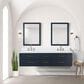 Lexora Home Castor 72" Double Bathroom Vanity in Blue with 2 cm White Cultured Marble Top and Rectangular Sinks, , large
