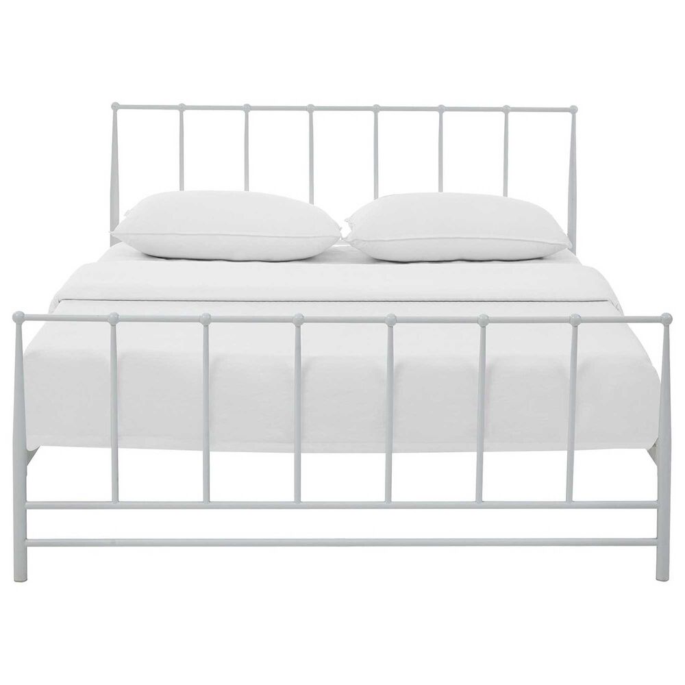 Modway Estate Queen Platform Bed in White, , large