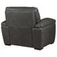 Superb Leather Leather Accent Chair in Osolo Dark Grey, , large