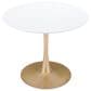 Zuo Modern Opus Dining Table in White/Gold, , large