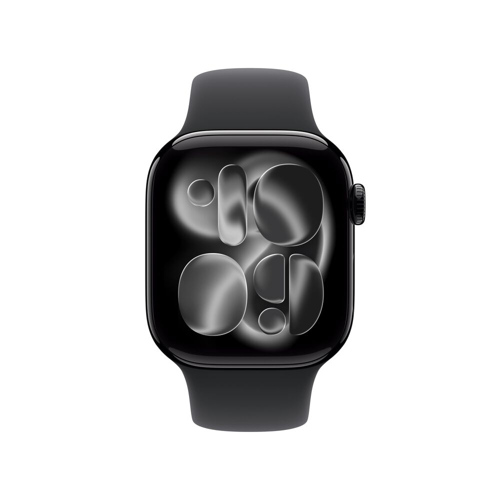 Apple Watch Series 11 &#40;GPS&#41; 42mm Jet Black Aluminum Case with Black Sport Band - M/L - Jet Black - &#40;2025&#41;&#40;Pre-Order&#41;, , large