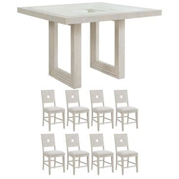Elements Avalanche 9-Piece Counter Height Dining Set in Antique White, , large