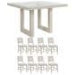 Elements Avalanche 9-Piece Counter Height Dining Set in Antique White, , large