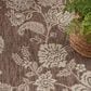 Nourison Garden Oasis Floral Mocha 6" x 9" Indoor/Outdoor Area Rug, , large