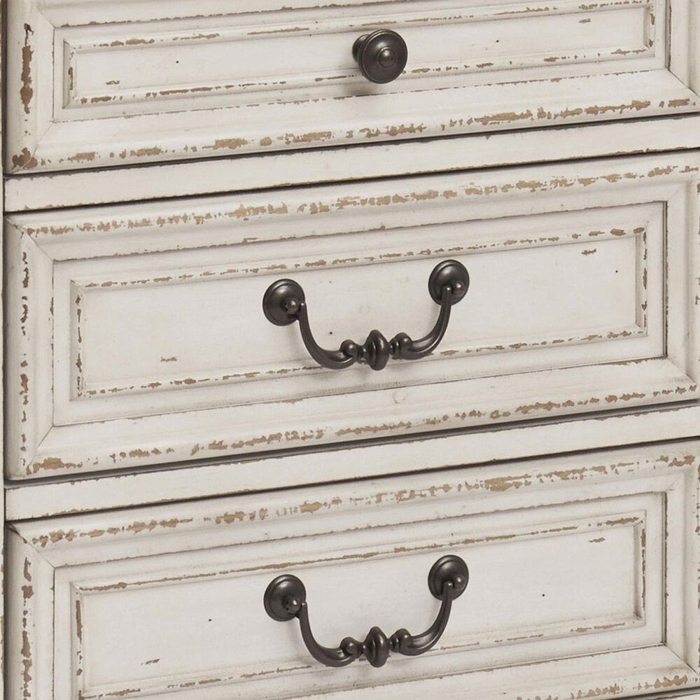 Ashley Realyn 5-Piece King Bedroom Set in Chipped White and Distressed, , large