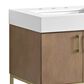 37B Mauri 24" Single Bathroom Vanity with Metal Baase in Walnut Drift with High-Profile 4" White Composite Stone Top, , large