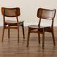 Baxton Studio Tafari Side Chair in Walnut Brown and Light Brown (Set of 2), , large