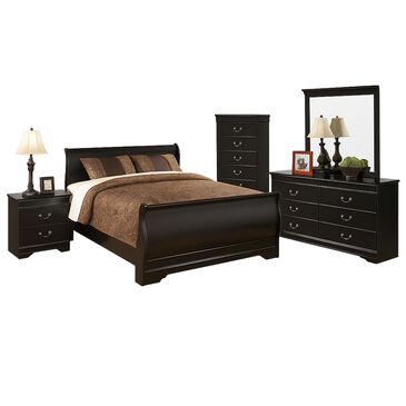 Ashley Huey Vineyard 5-Piece Queen Bedroom Set in Black, , large