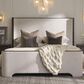 Furniture Worldwide Modern Queen Upholstered Panel Bed in Monique Linen, , large