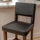 Linon Home Decor Vega Bar Stool with Black Cushion in Espresso, , large