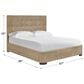 Furniture Worldwide Montclair Queen Upholstered Bed in Vail Toffee, , large
