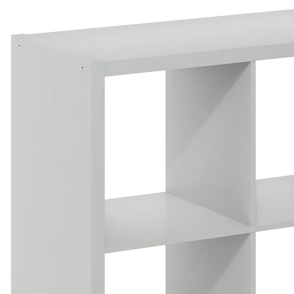 HOMLUX 4-Cube Reversible Open Back Bookshelf in Light Grey, , large