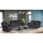 Mayberry Hill Carlo Power Reclining Loveseat in Pebble Black, , large