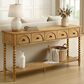 Forma & Co Turn Wood Sofa Table with Spindle Legs in Prairie Oak, , large