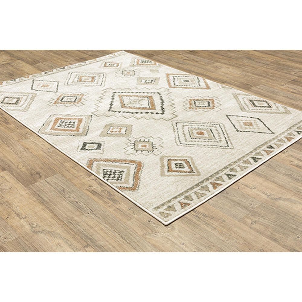 Oriental Weavers Georgia Tribal 660B0 7&#39;10&quot; x 10&#39; Ivory Area Rug, , large