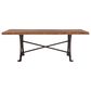 Home Trends & Design Organic Forge 94" Dining Table in Raw Walnut and Antique Zinc, , large