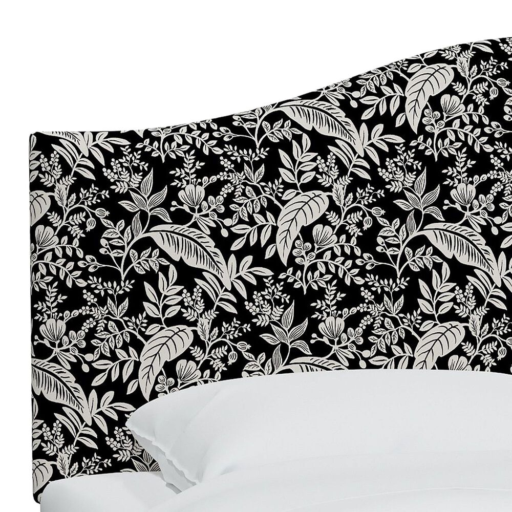 Rifle Paper Co Crafted by Cloth &amp; Company Mayfair Twin Headboard in Canopy Black/Cream, , large