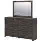 Ashley Prendonea 6-Drawer Dresser and Mirror in Charcoal, , large