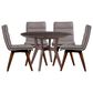 FURNITURE CONNECTION Fall River and Castor 4-Piece Round Dinning Set in Black Walnut, , large