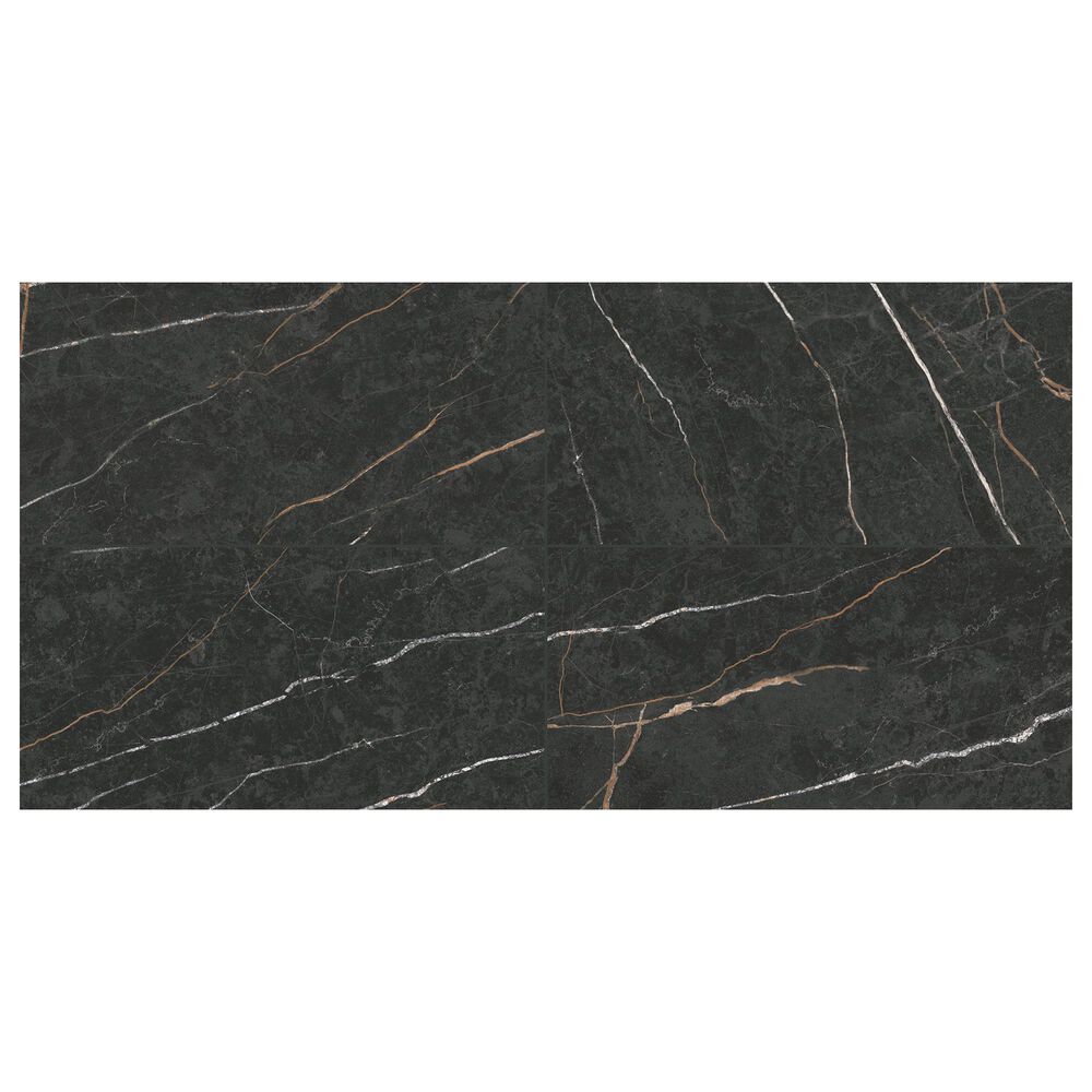 Dal-Tile Perpetuo Infinite Black 12&quot; x 24&quot; Polished Porcelain Floor Tile, , large