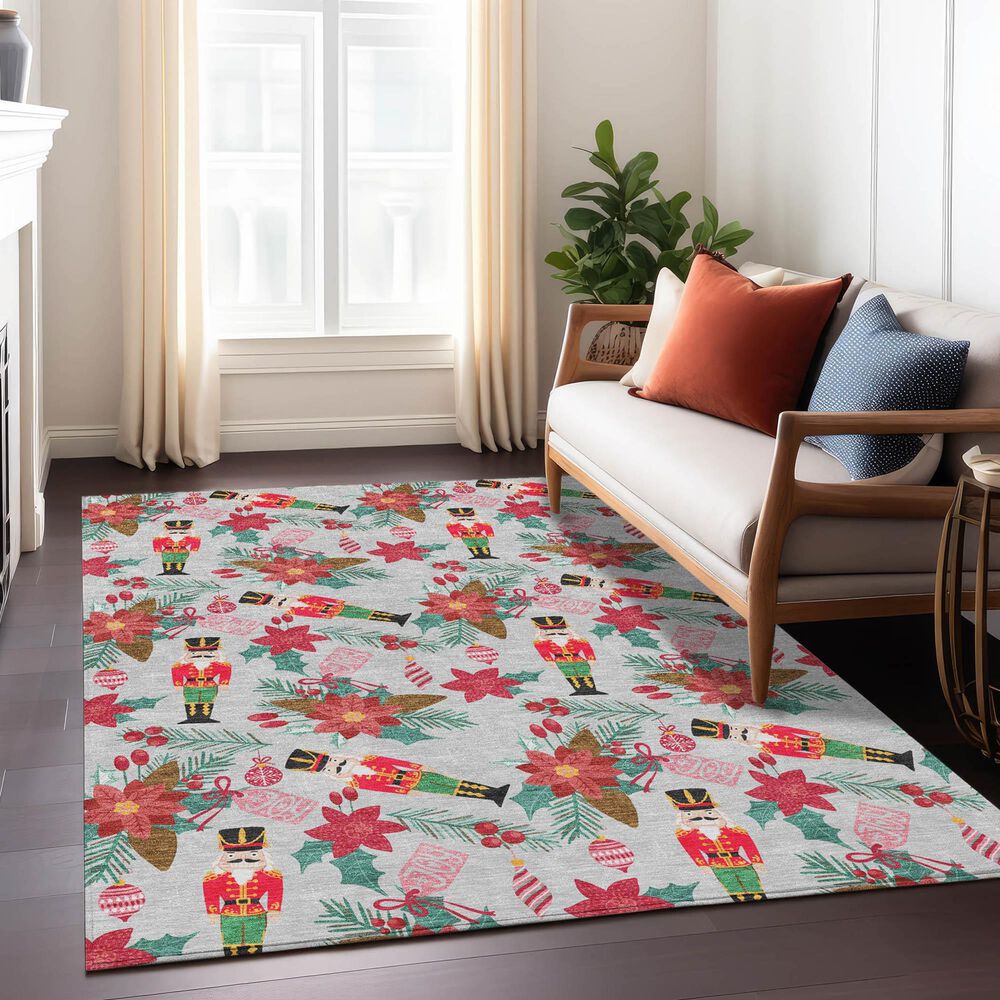 Dalyn Rug Company Wonderland WN30 3&#39; x 5&#39; Silver Indoor/Outdoor Area Rug, , large