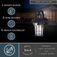 Vaxcel Abigail 1-Light Outdoor Motion Sensor Wall Sconce in Textured Black, , large