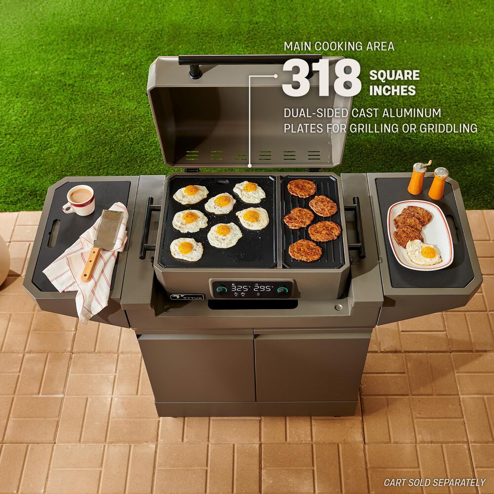 TYTUS Emberwood Portable Electric Grill and Griddle in Gunmetal Gray, , large