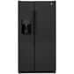 GE Appliances 21.9 Cu. Ft. Counter-Depth Side by Side Refrigerator in Black, , large