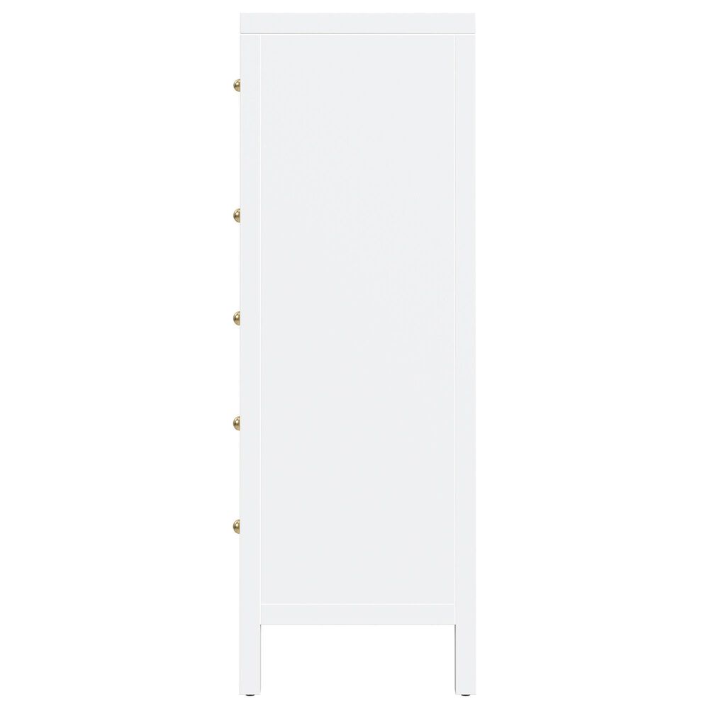 Butler Specialty Company Nora 5-Drawer Tall Dresser in Smooth White, , large
