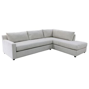 Fulton Home Brooklyn 2-Piece Stationary Sectional with Right Facing Chaise in Claudia Linen, , large