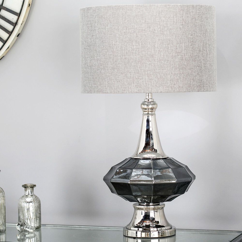 Maple and Jade Traditional Table Lamp in Silver and Grey, , large
