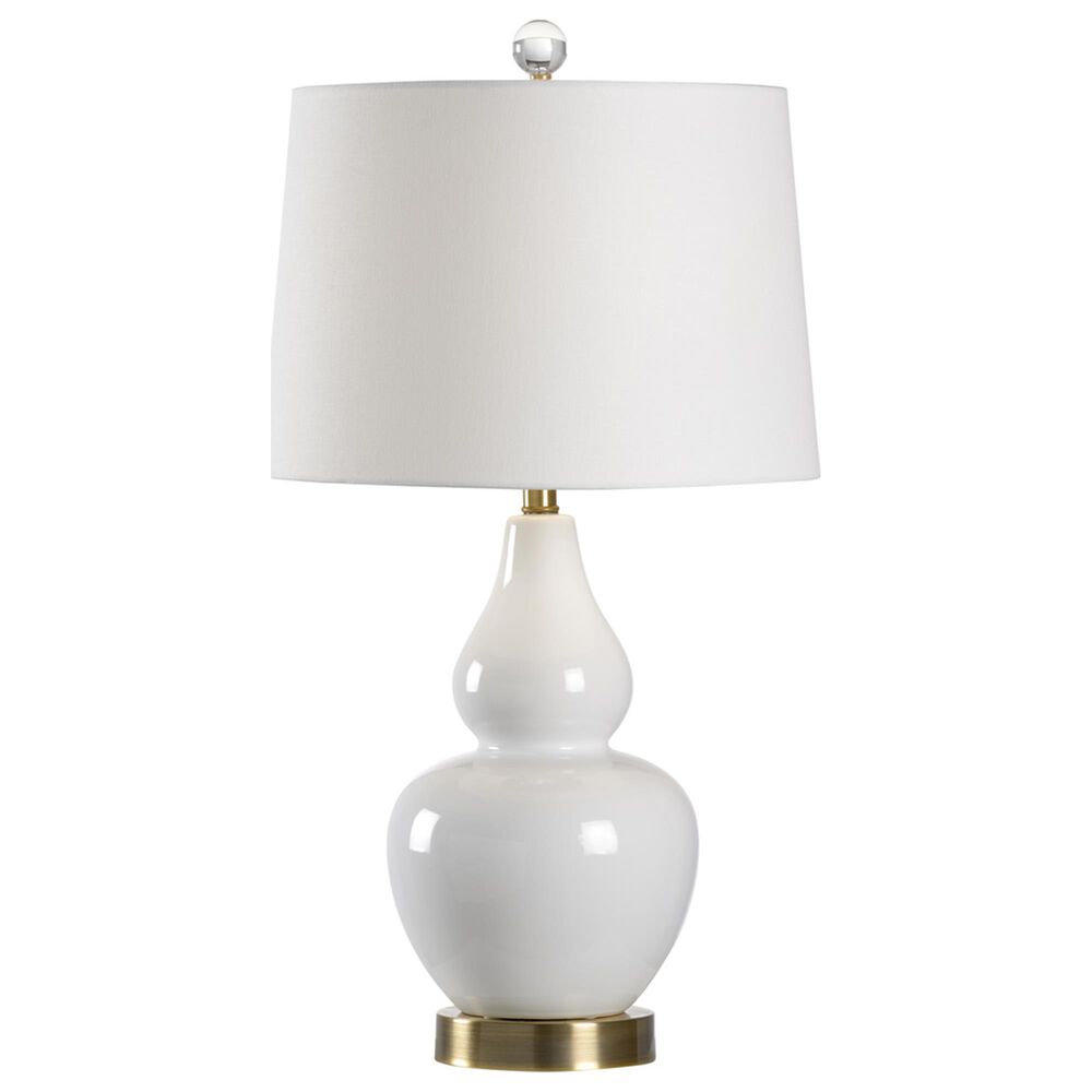 Wildwood Ellis Table Lamp in White and Antique Brass, , large