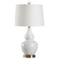 Wildwood Ellis Table Lamp in White and Antique Brass, , large