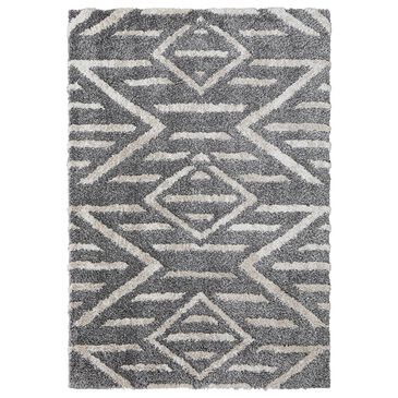 Feizy Rugs Mynka 5" x 8" Gray Area Rug, , large