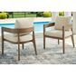 Ashley Serene Bay Patio Dining Arm Chair in White (Set of 2), , large